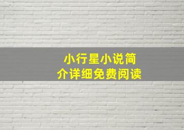 小行星小说简介详细免费阅读