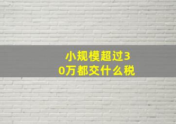 小规模超过30万都交什么税