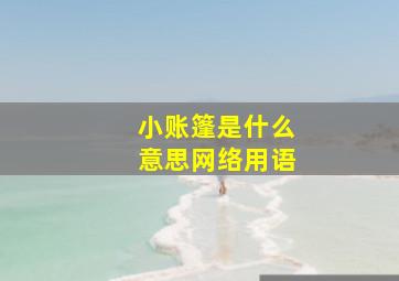 小账篷是什么意思网络用语