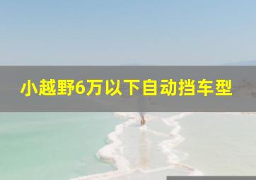 小越野6万以下自动挡车型