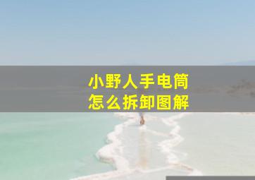 小野人手电筒怎么拆卸图解