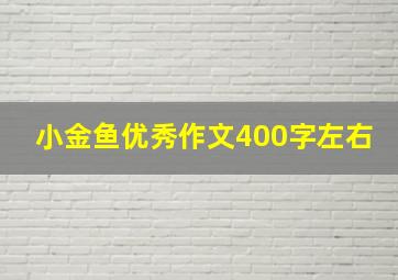 小金鱼优秀作文400字左右