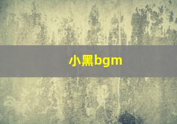 小黑bgm