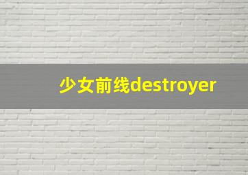 少女前线destroyer