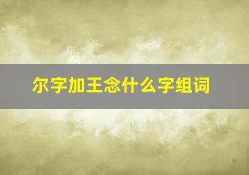 尔字加王念什么字组词