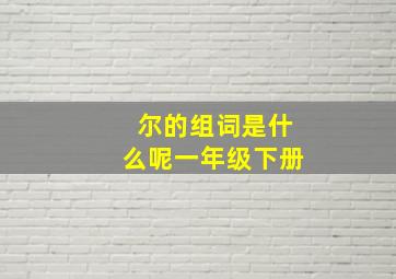 尔的组词是什么呢一年级下册