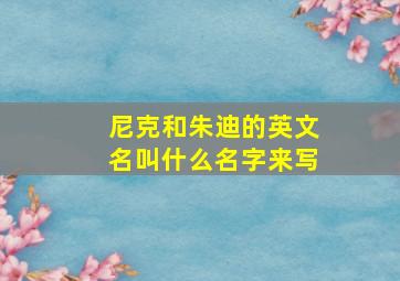 尼克和朱迪的英文名叫什么名字来写