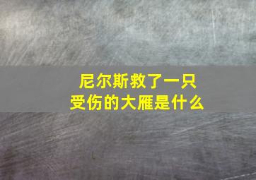 尼尔斯救了一只受伤的大雁是什么