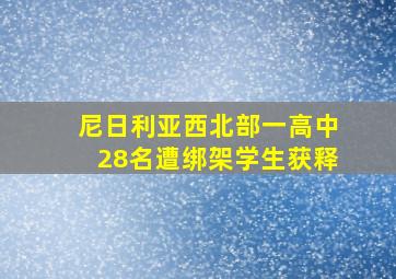 尼日利亚西北部一高中28名遭绑架学生获释