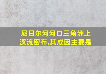 尼日尔河河口三角洲上汊流密布,其成因主要是