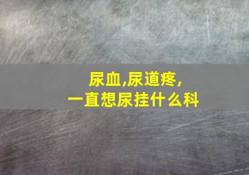 尿血,尿道疼,一直想尿挂什么科