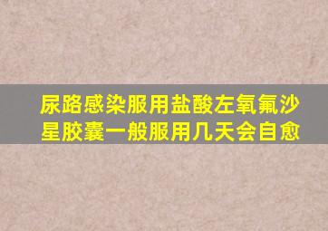 尿路感染服用盐酸左氧氟沙星胶囊一般服用几天会自愈