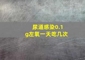 尿道感染0.1g左氧一天吃几次