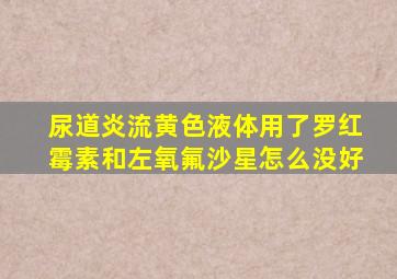 尿道炎流黄色液体用了罗红霉素和左氧氟沙星怎么没好