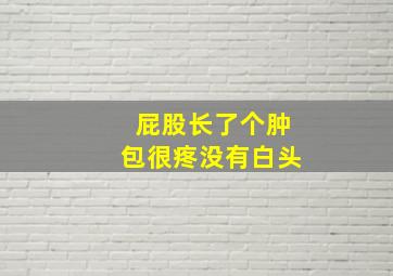 屁股长了个肿包很疼没有白头