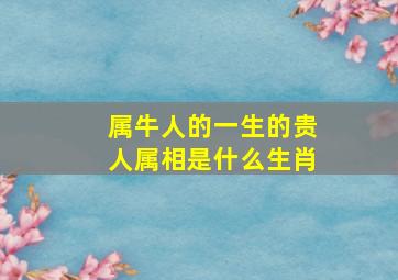 属牛人的一生的贵人属相是什么生肖