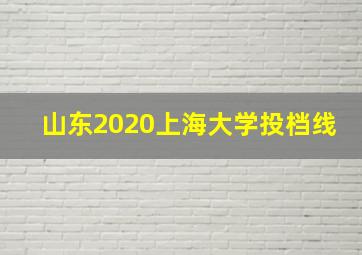 山东2020上海大学投档线