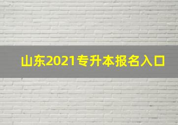 山东2021专升本报名入口