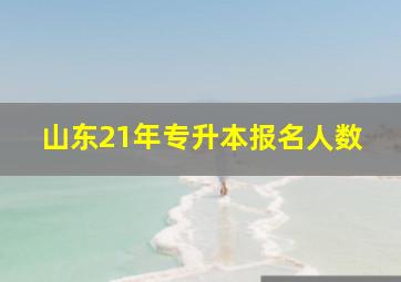 山东21年专升本报名人数