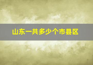 山东一共多少个市县区