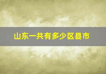 山东一共有多少区县市