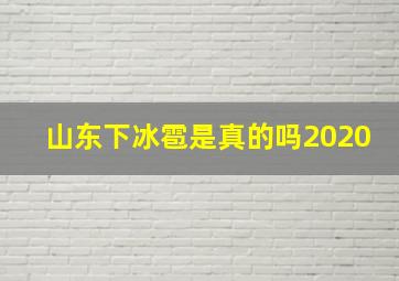 山东下冰雹是真的吗2020