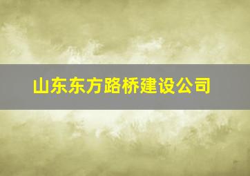 山东东方路桥建设公司