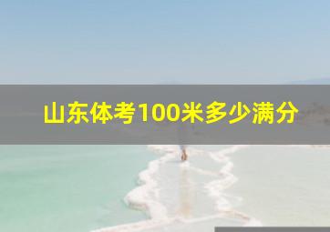 山东体考100米多少满分