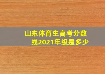 山东体育生高考分数线2021年级是多少