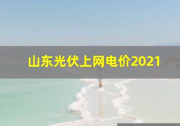 山东光伏上网电价2021