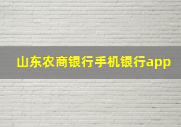 山东农商银行手机银行app