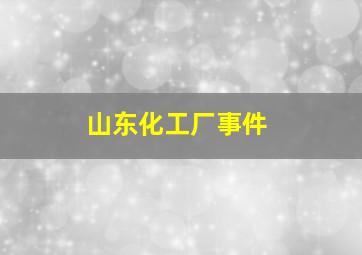 山东化工厂事件