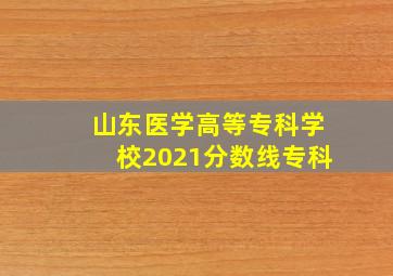 山东医学高等专科学校2021分数线专科