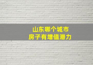 山东哪个城市房子有增值潜力