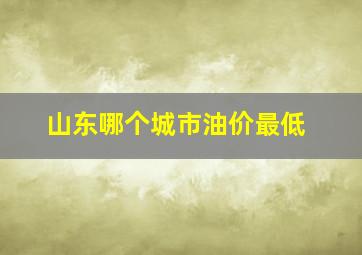 山东哪个城市油价最低