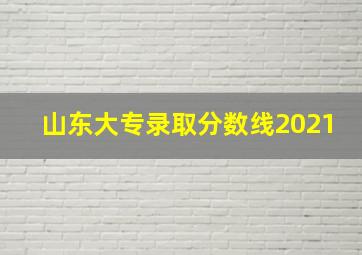 山东大专录取分数线2021