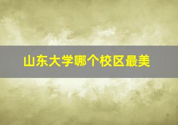 山东大学哪个校区最美