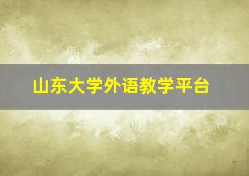 山东大学外语教学平台