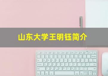 山东大学王明钰简介