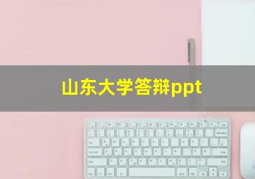 山东大学答辩ppt