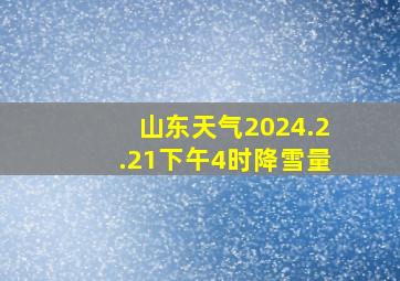 山东天气2024.2.21下午4时降雪量