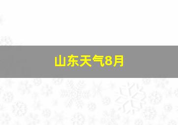 山东天气8月