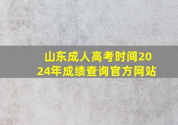 山东成人高考时间2024年成绩查询官方网站