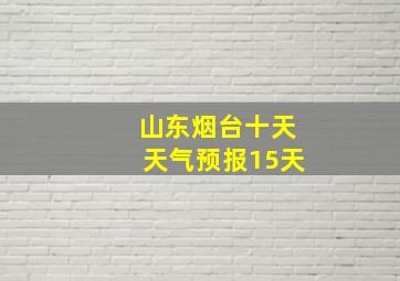 山东烟台十天天气预报15天