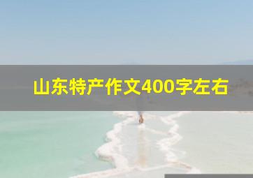 山东特产作文400字左右