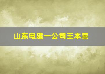 山东电建一公司王本喜