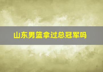 山东男篮拿过总冠军吗