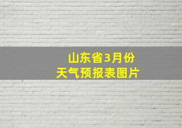 山东省3月份天气预报表图片