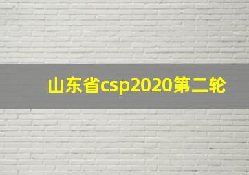 山东省csp2020第二轮