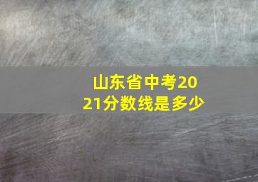 山东省中考2021分数线是多少